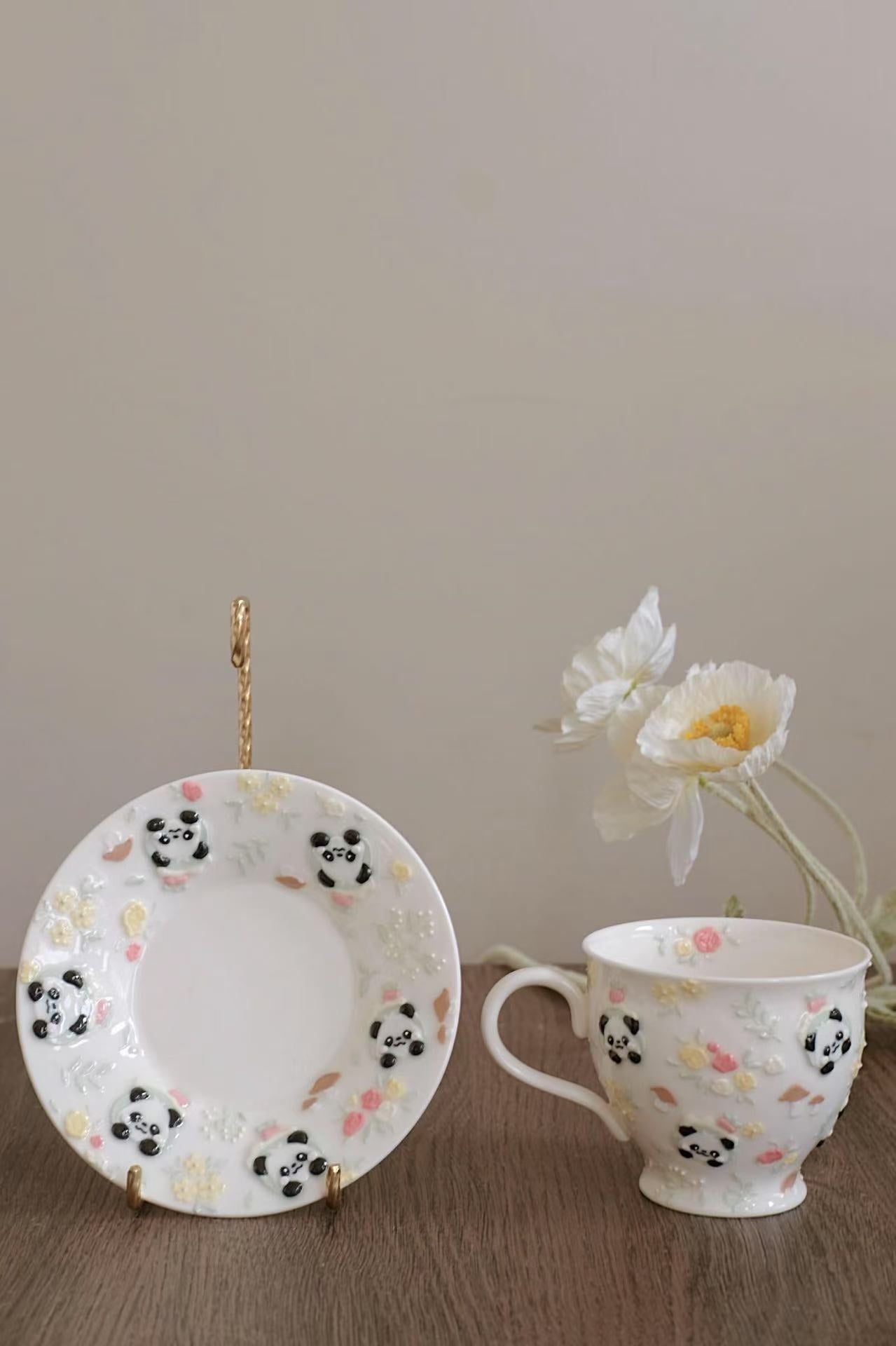 Toto. Panda Cup and Saucer