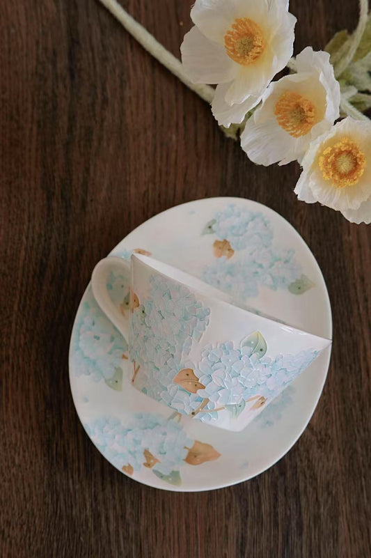 Toto. hydrangea Cup and Saucer