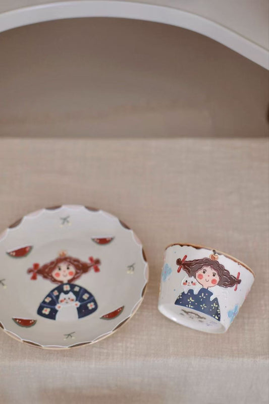 Pipi Girl Coffee cup and Saucers