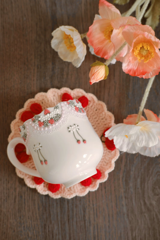 Toto. Strawberry Cup and Saucer