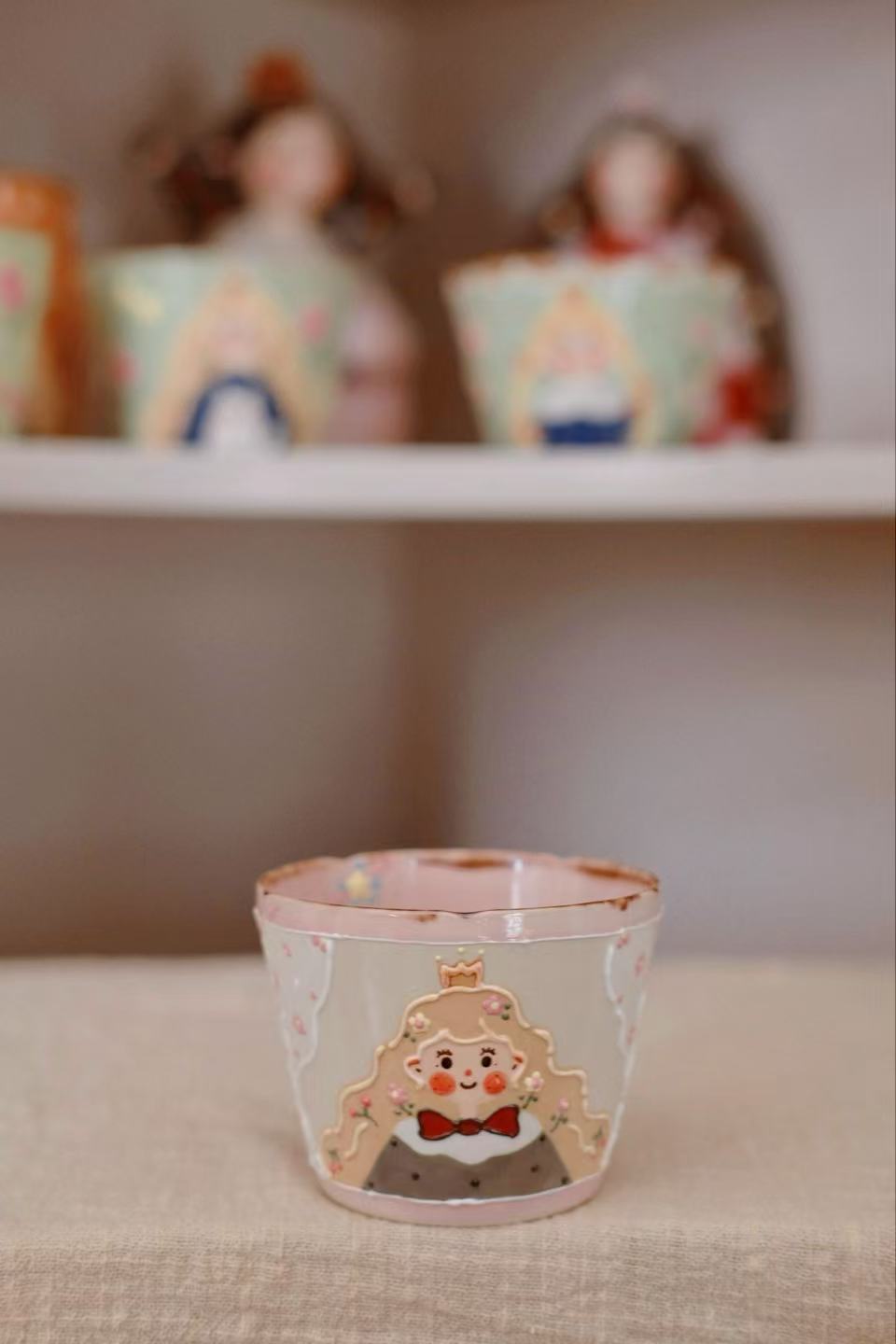 PiPi Pink Girl Coffee Cup