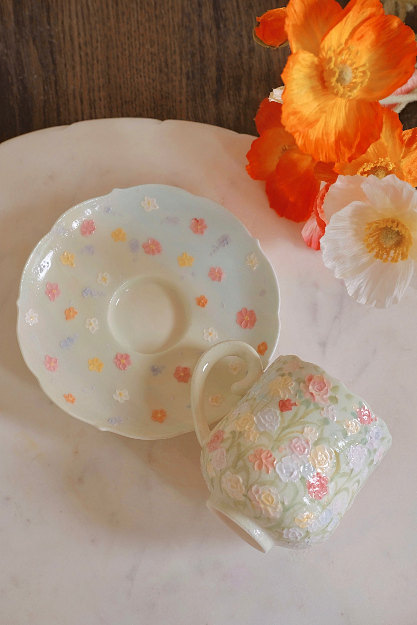 Toto. Rose Cup and Saucer