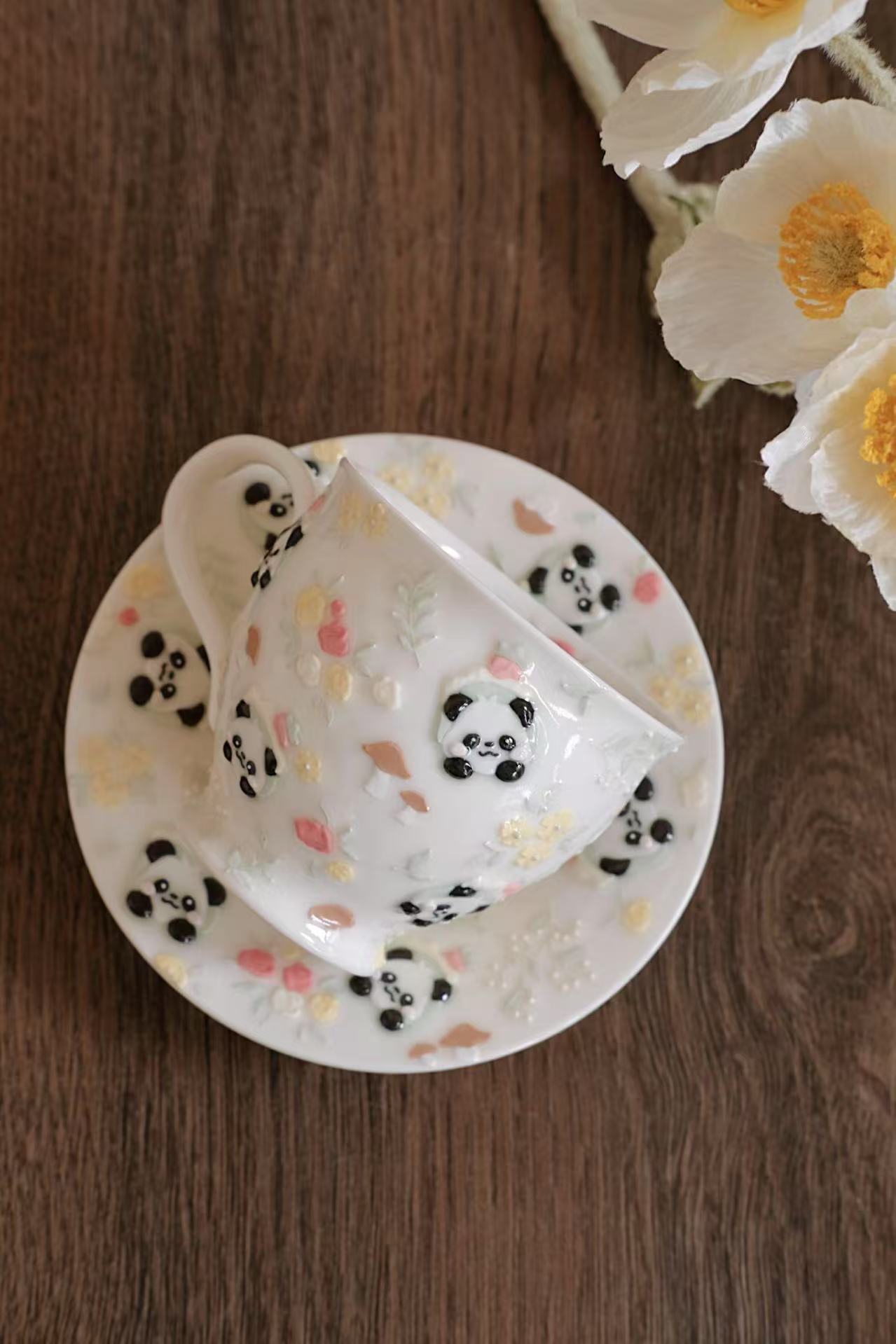 Toto. Panda Cup and Saucer