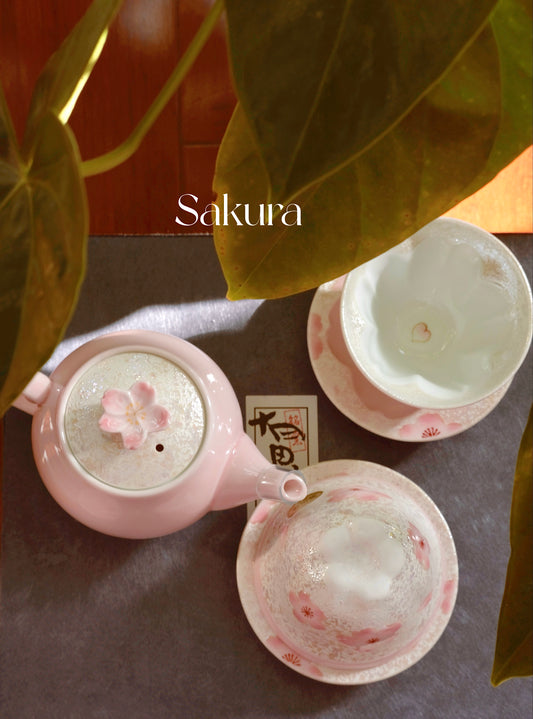Arita ware Taseigama cherry blossom pink 5 set-New Series