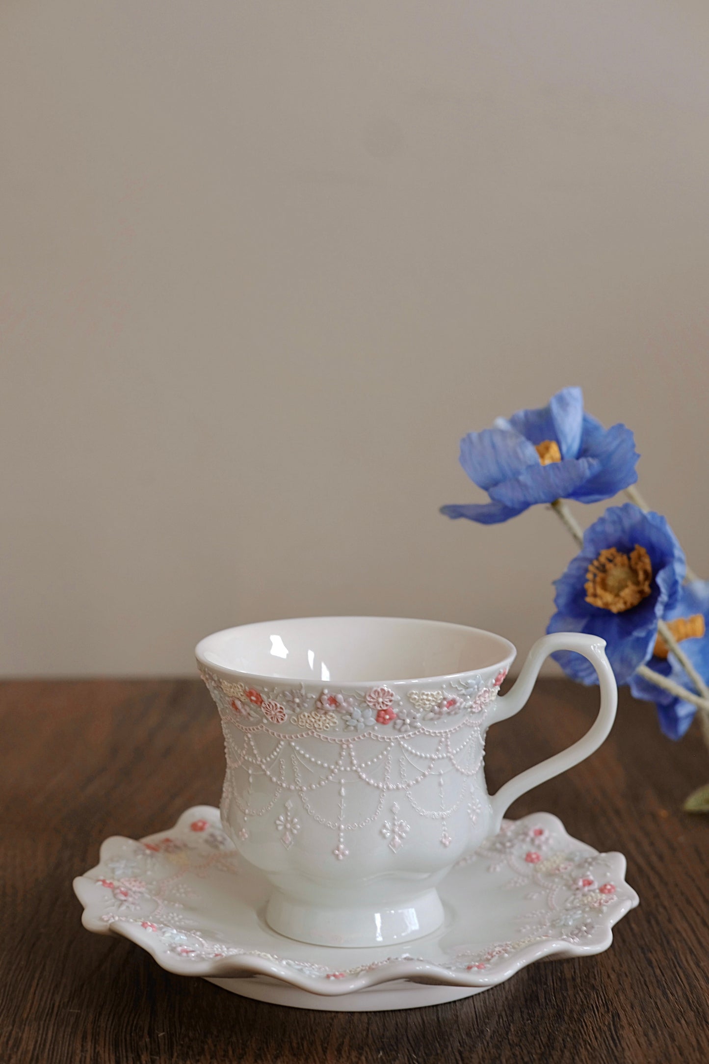 Toto. Blue Cup and Saucer