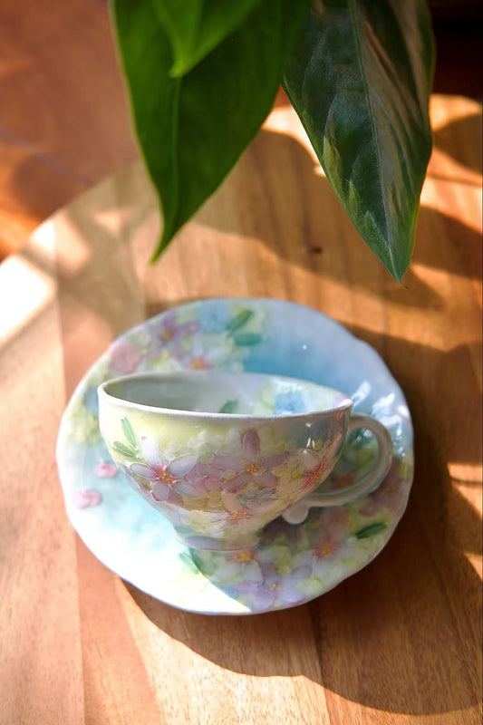 Yuzuriha Flower Coffee Cup Set (Gift box)