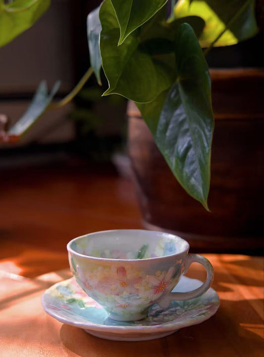 Yuzuriha Flower Coffee Cup Set (Gift box)