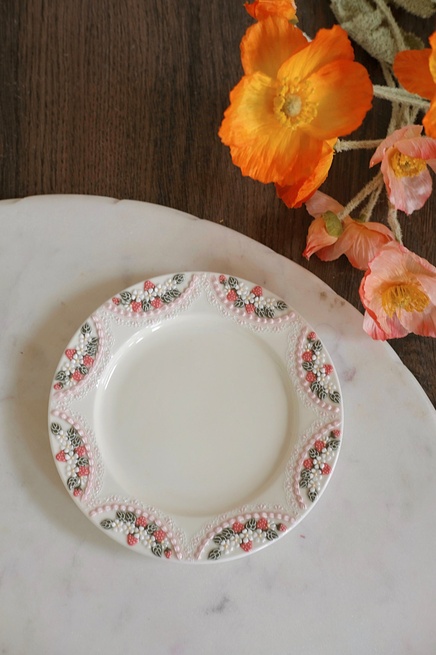 Toto. Strawberry Cup and Saucer