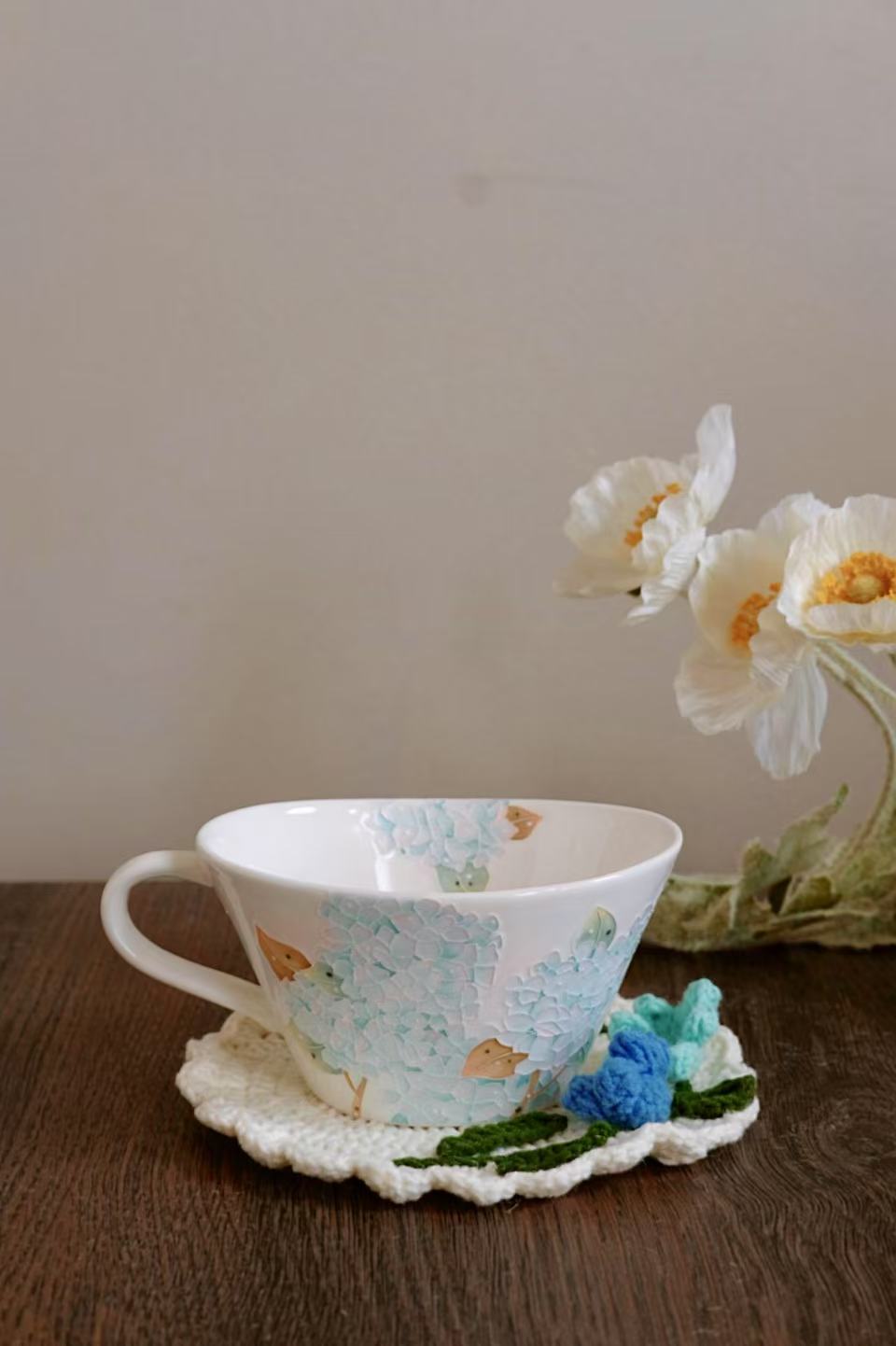 Toto. hydrangea Cup and Saucer