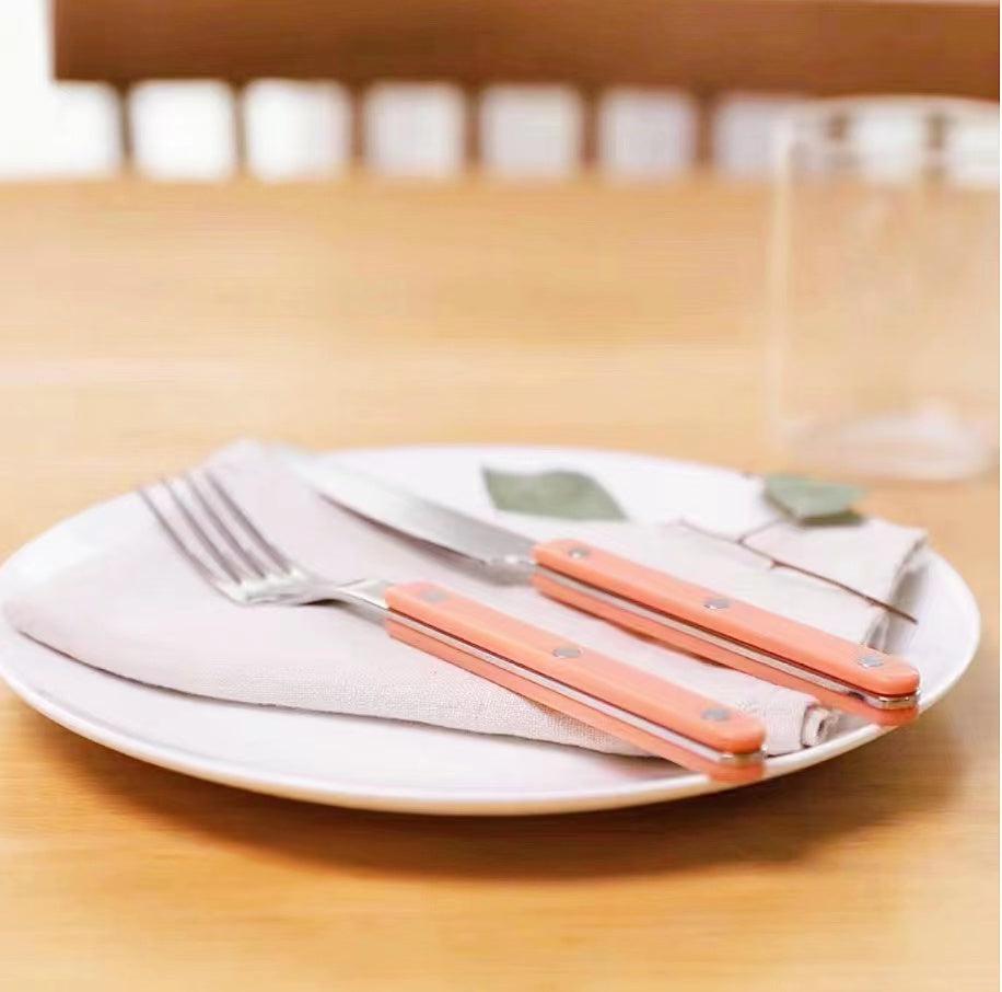 Sabre Bistrot Shiny Flatware - Nude Pink