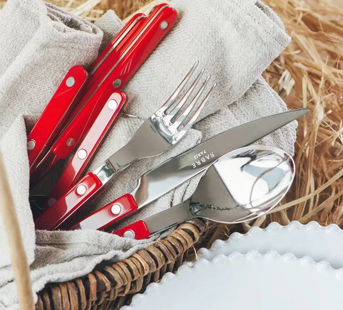 Sabre Paris Bistrot Flatware Red