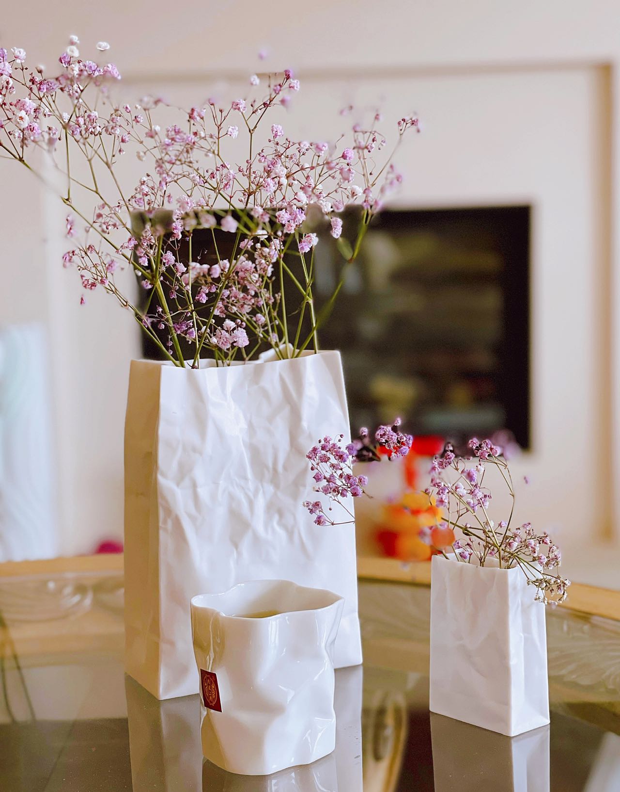 Ceramic Japan Crinkle Bag Vase
