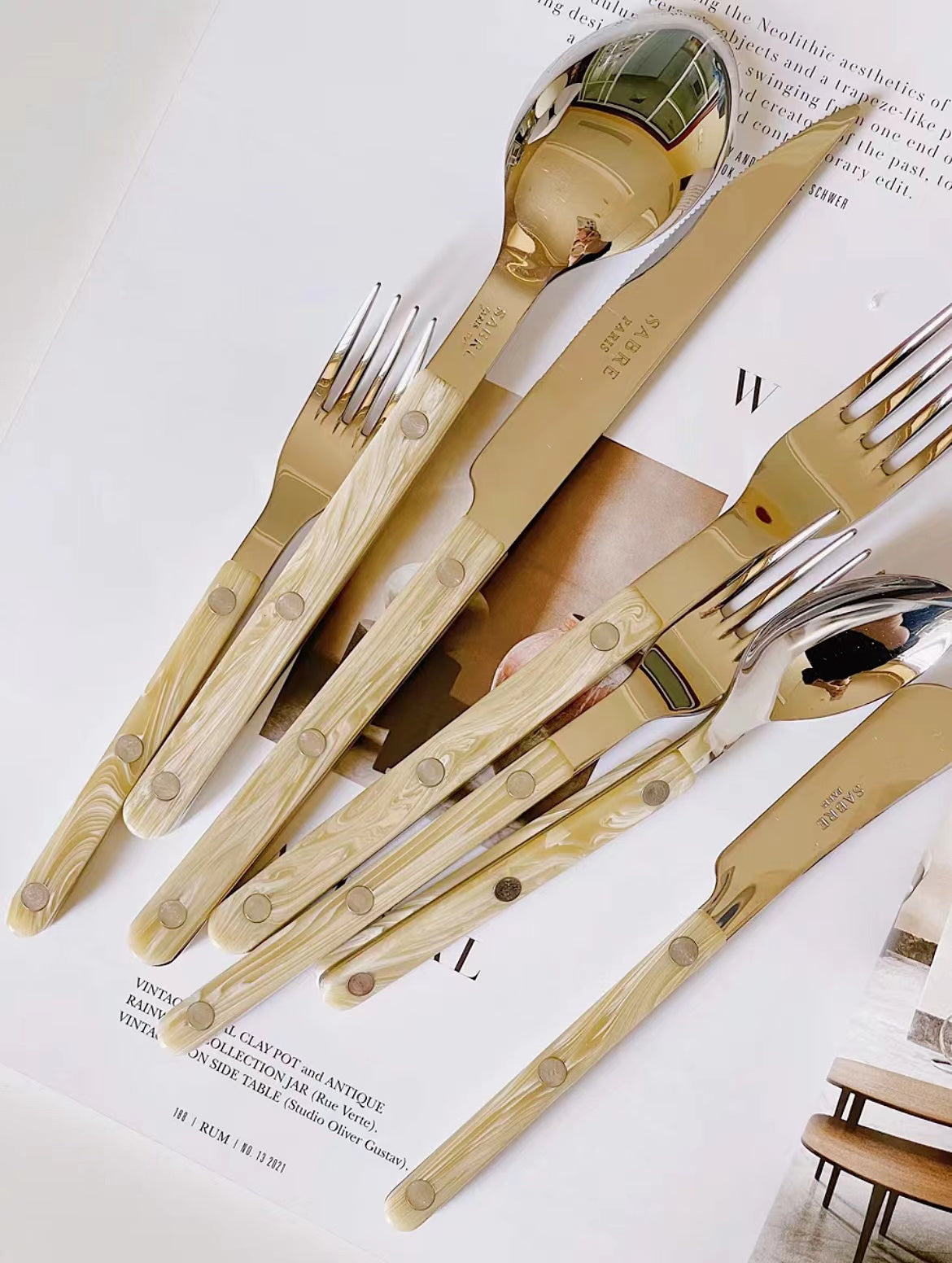 Sabre Paris Bistrot Flatware - Horn