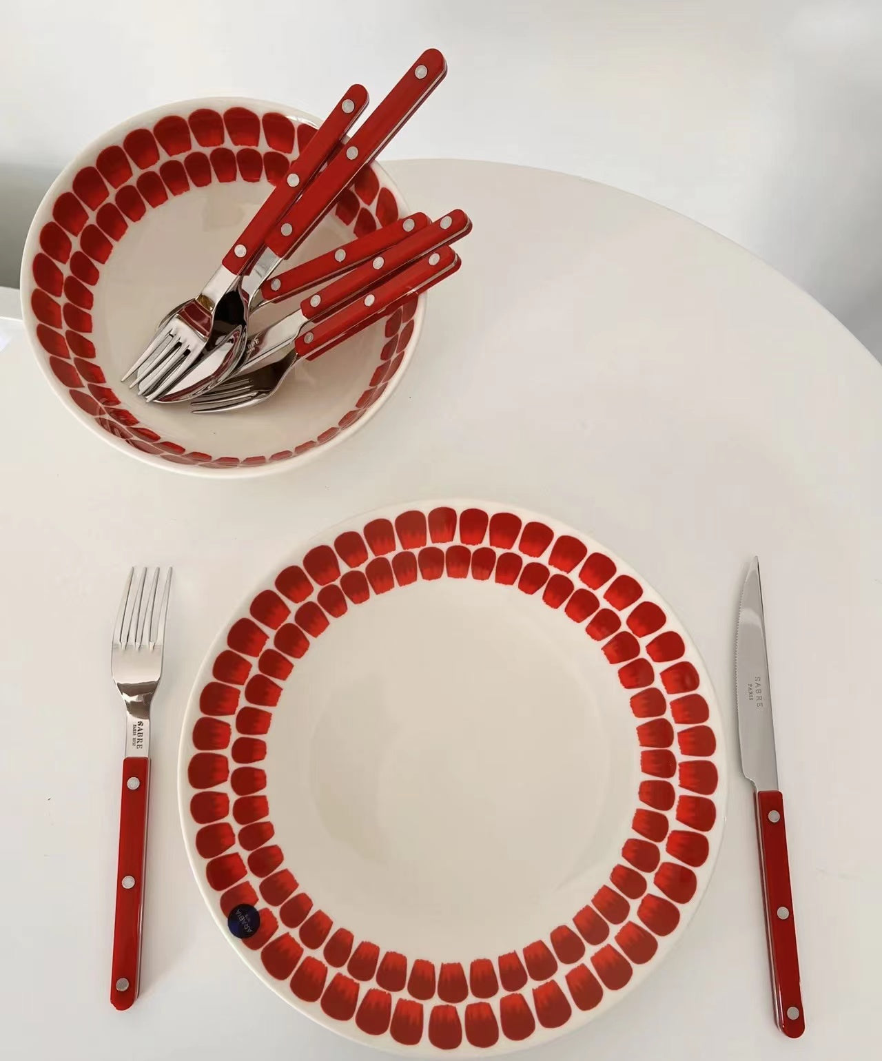 Sabre Paris Bistrot Flatware Red