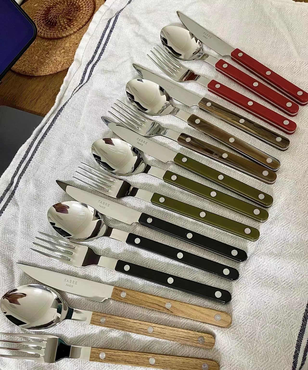 Sabre Bistrot Shiny Flatware Navy Blue