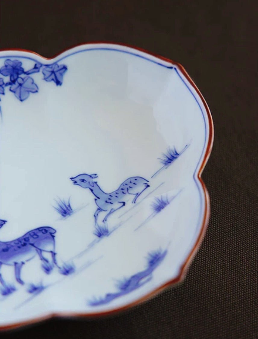 Arita Ware Korin Kiln Hand Painted Deer Plate