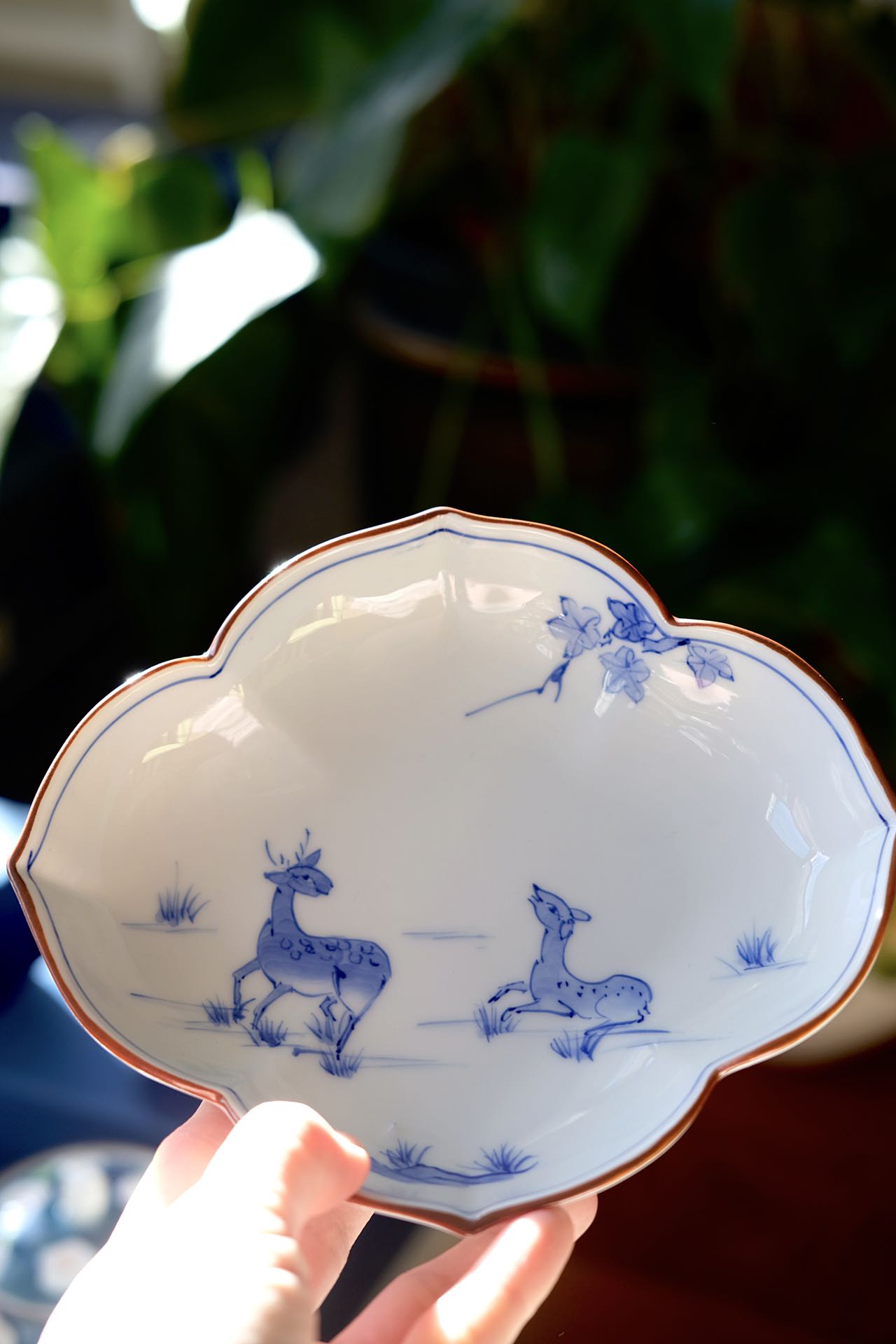 Arita Ware Korin Kiln Hand Painted Deer Plate