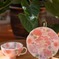 Yuzuriha Flower Coffee Cup Set