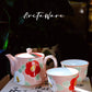 Arita Ware Hand-painted Pink Camellia Tea Set