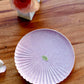 Arita Ware Foam Makeup Katagiku Carving Purple Plate