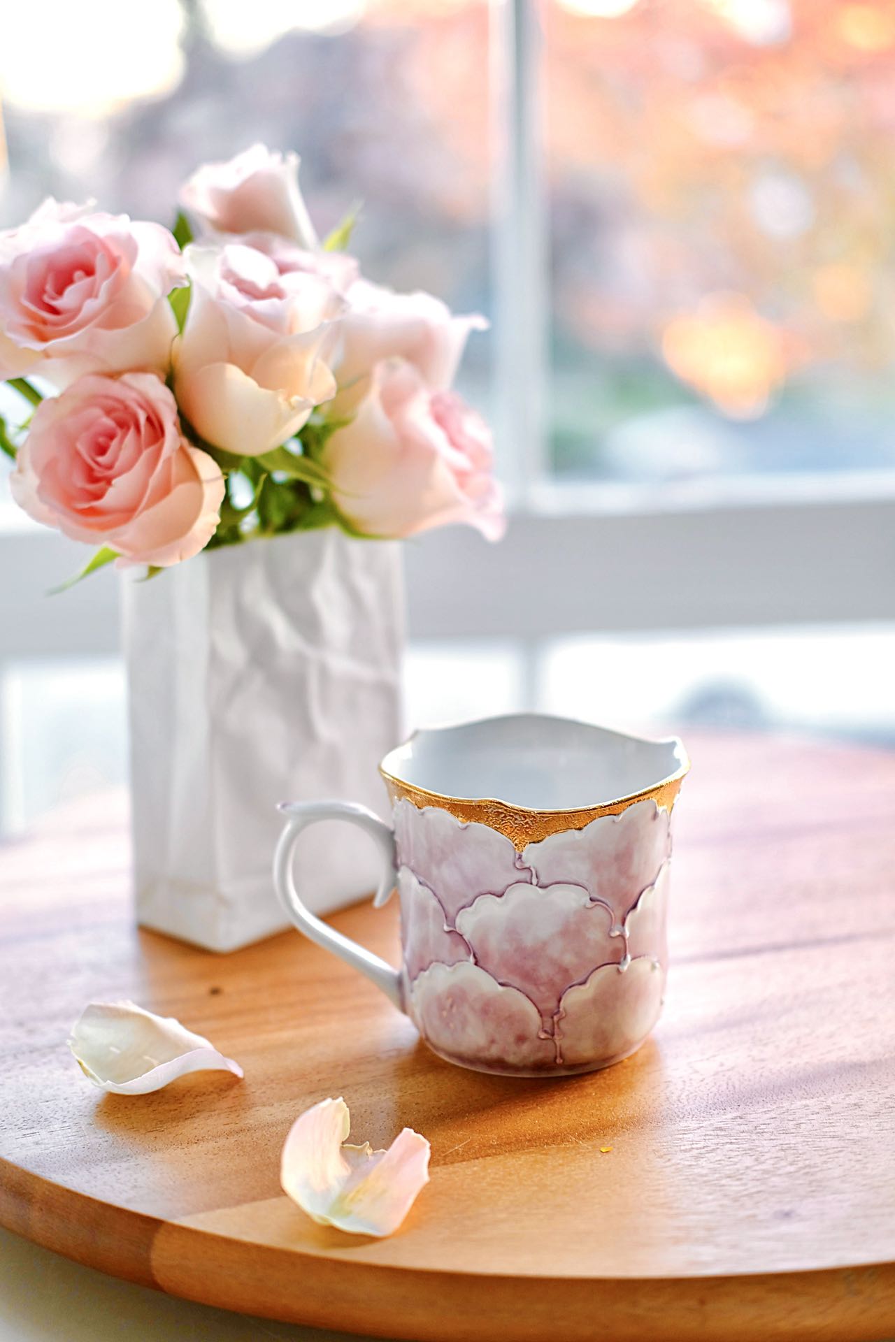 Arita Bunzan Kiln Peony Mug- Purple