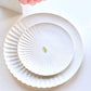 Arita Ware Foam Makeup Katagiku Carving White Plate 2 Sizes