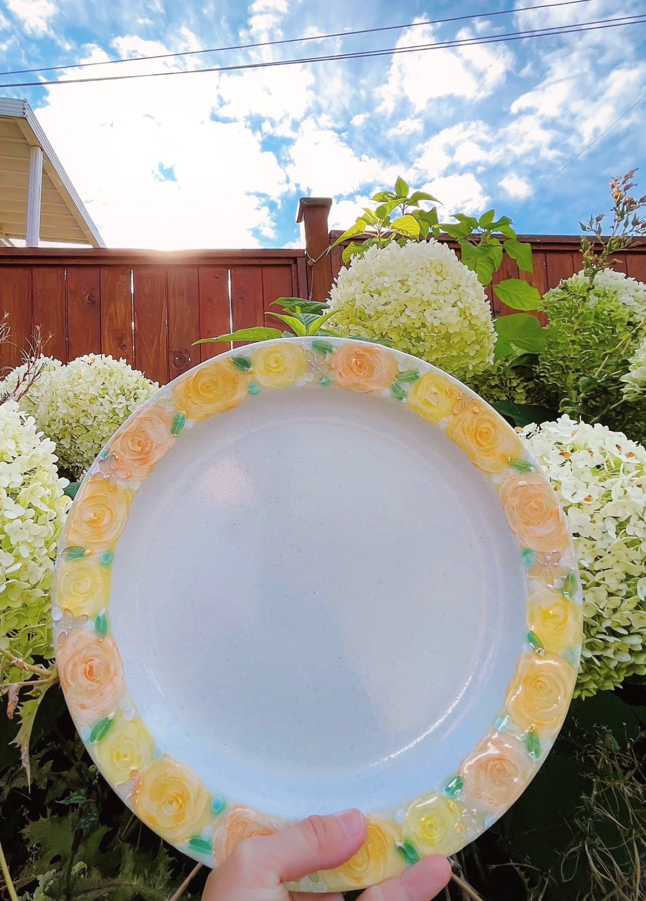 Yuzuriha Flower Scenery Plate