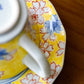 Arita Ware Artist Yellow Coffee Cup with Yellow Flower