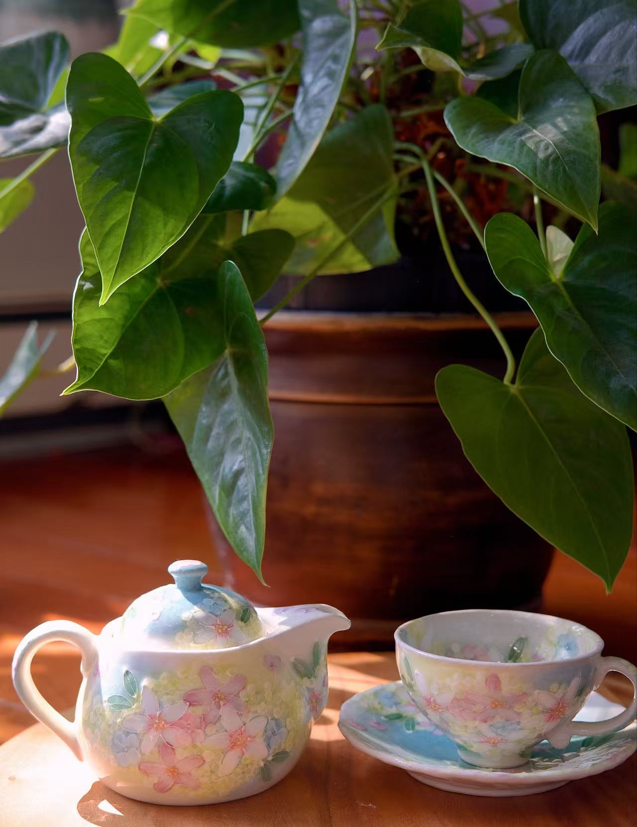 Yuzuriha Flower Coffee Cup Set (Gift box)