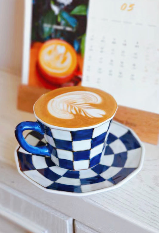 Arita ware Checkerboard Coffee Cup(Gift Box)