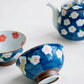 Arita Ware Hand Made Blue Bunny Tea Pot Set