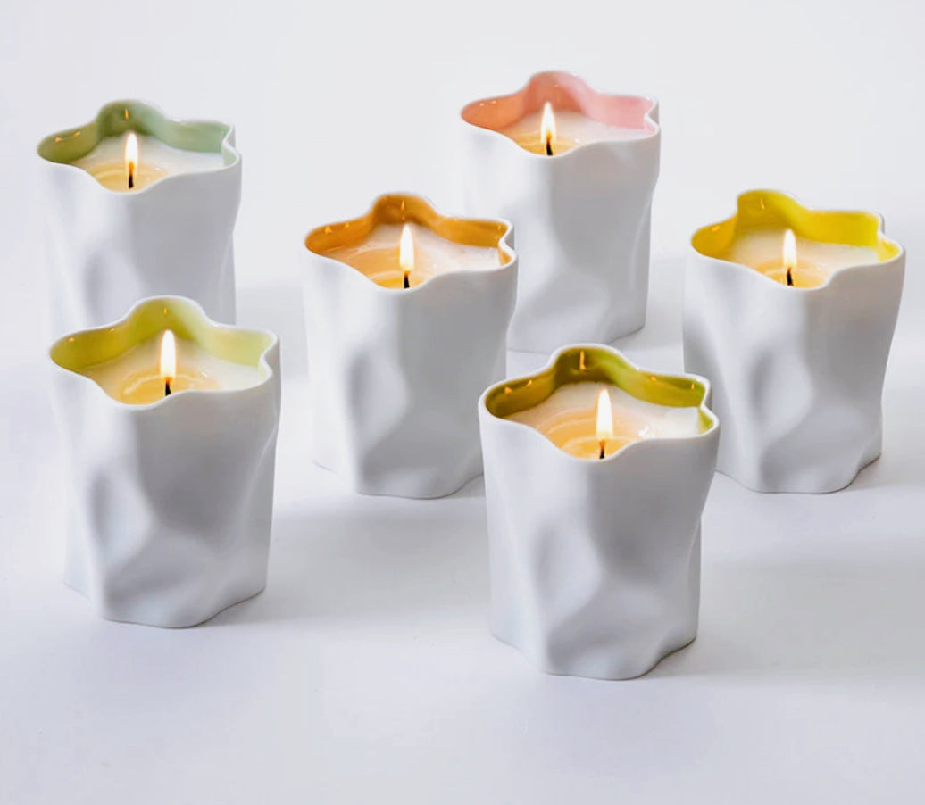 Ceramic Japan Crinkle Candle (Gift Box)