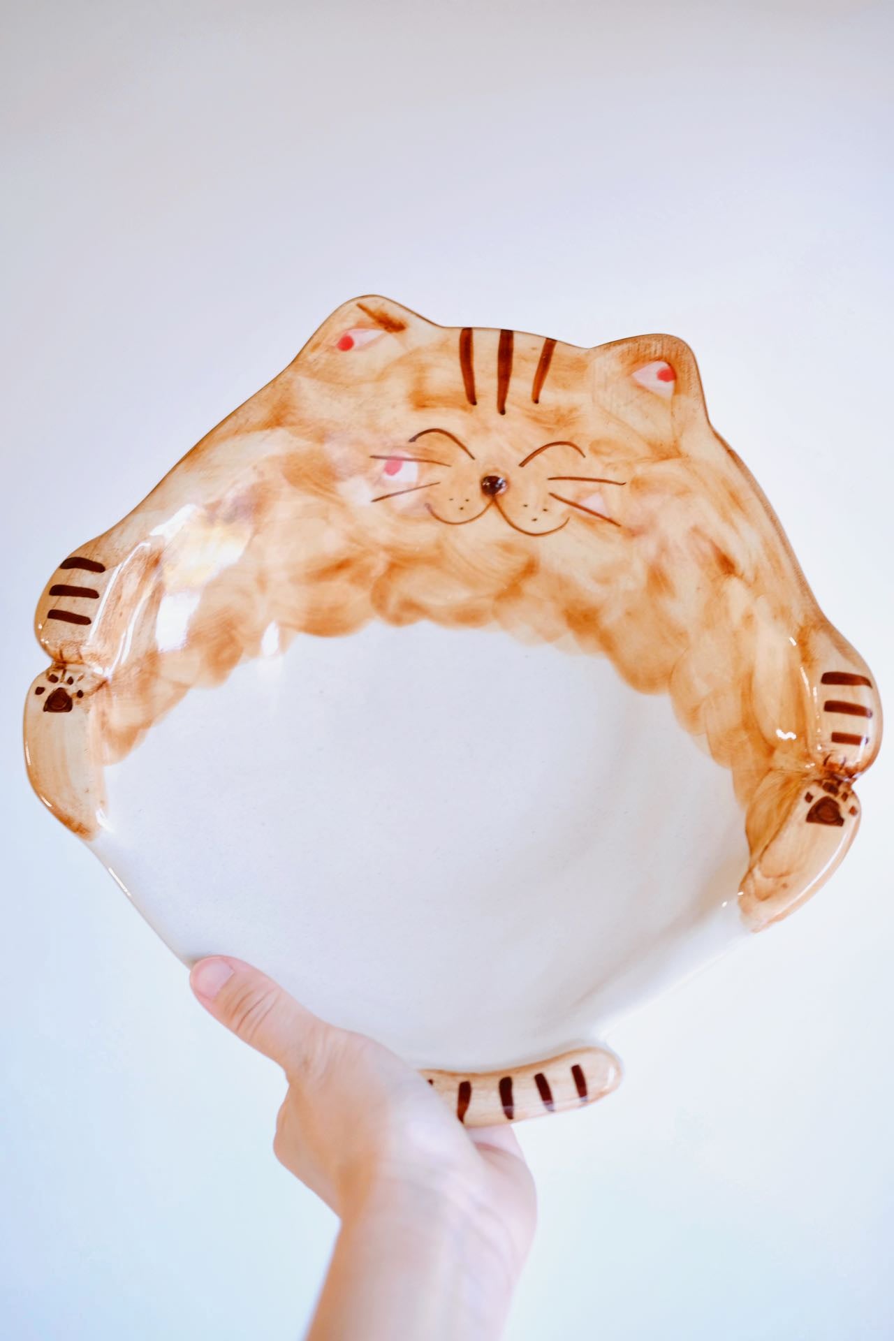 Hasami Ware Handcraft Big Cat Plate