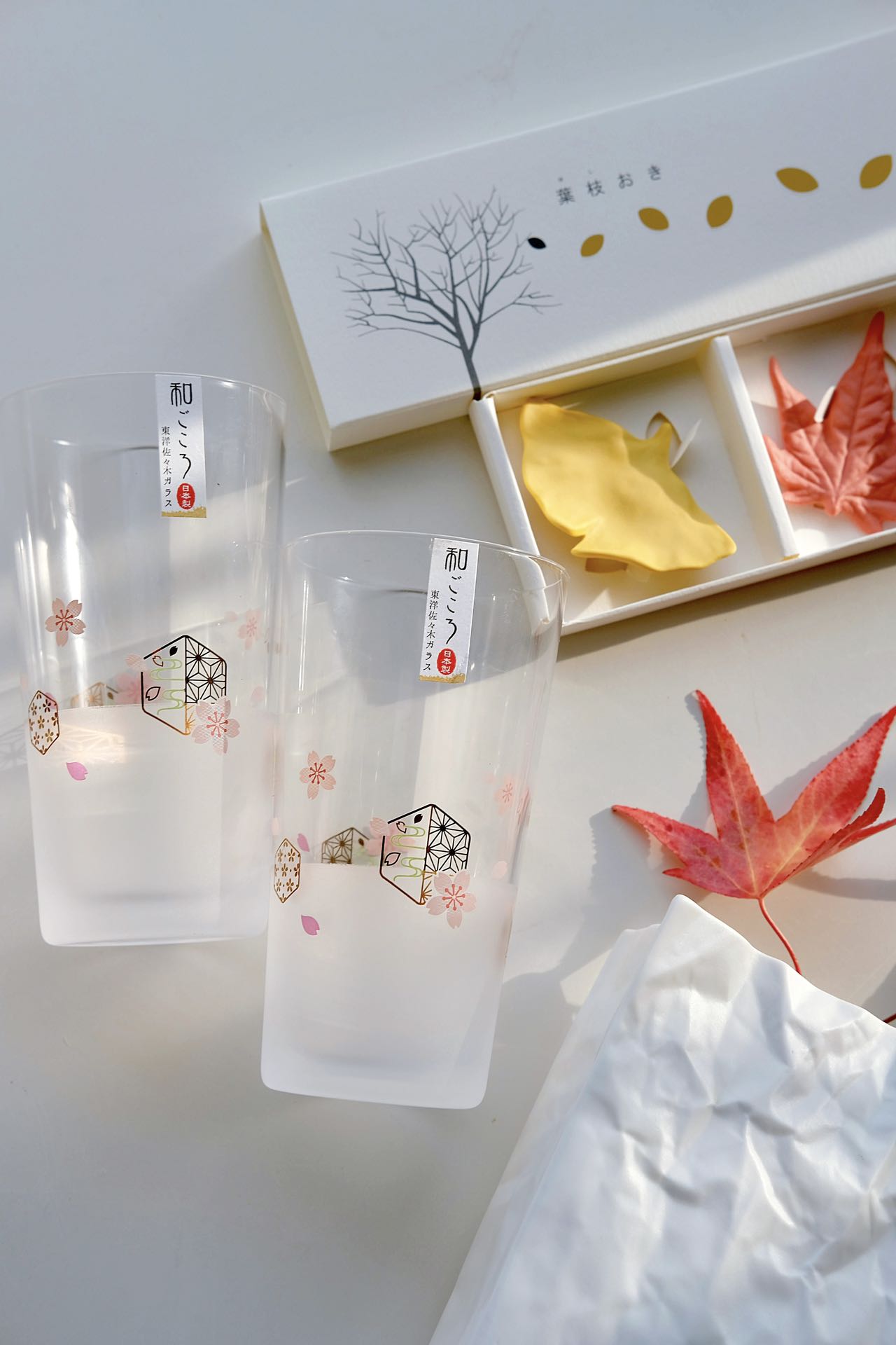 Toyo-Sasaki Wa-gokoro Sakura Glasses in Pairs(Gift Box)