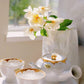 Arita hite Peony Teapot with Two Teacups (Gift Box）