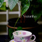 Yuzuriha Flower Coffee Mug with flowers