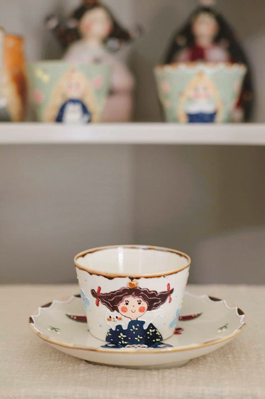 Pipi Girl Coffee cup and Saucers