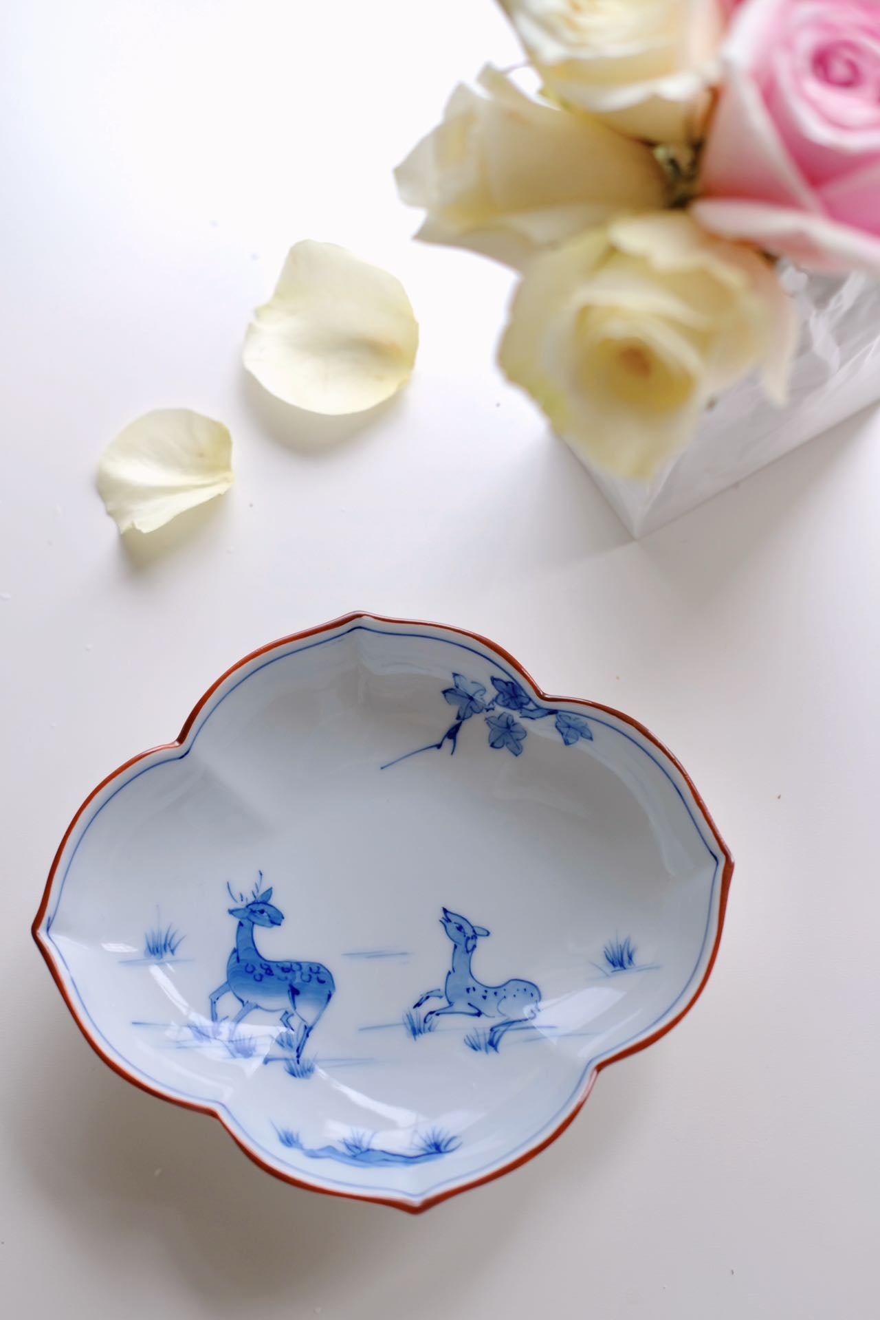 Arita Ware Korin Kiln Hand Painted Deer Plate