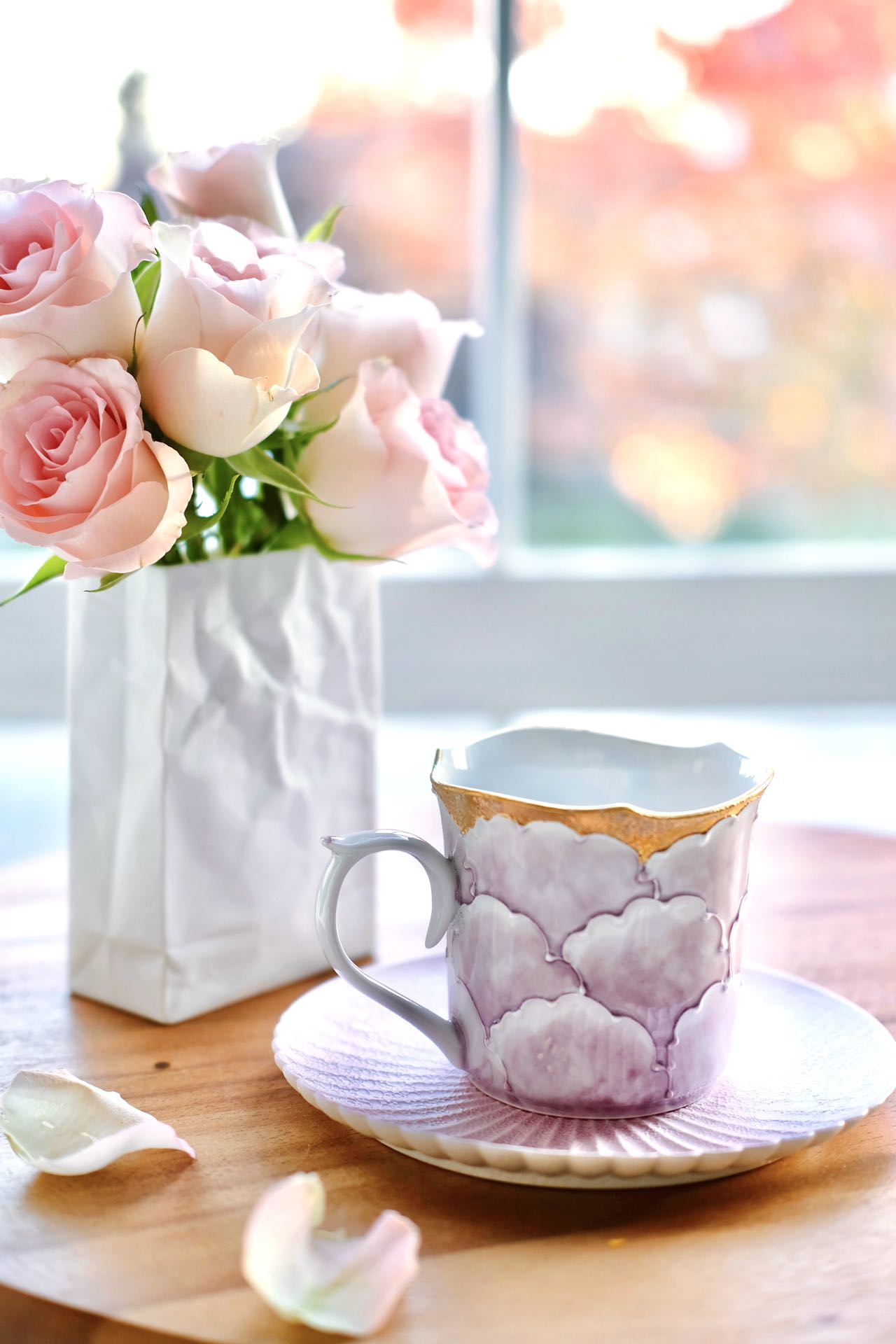 Arita Bunzan Kiln Peony Mug- Purple