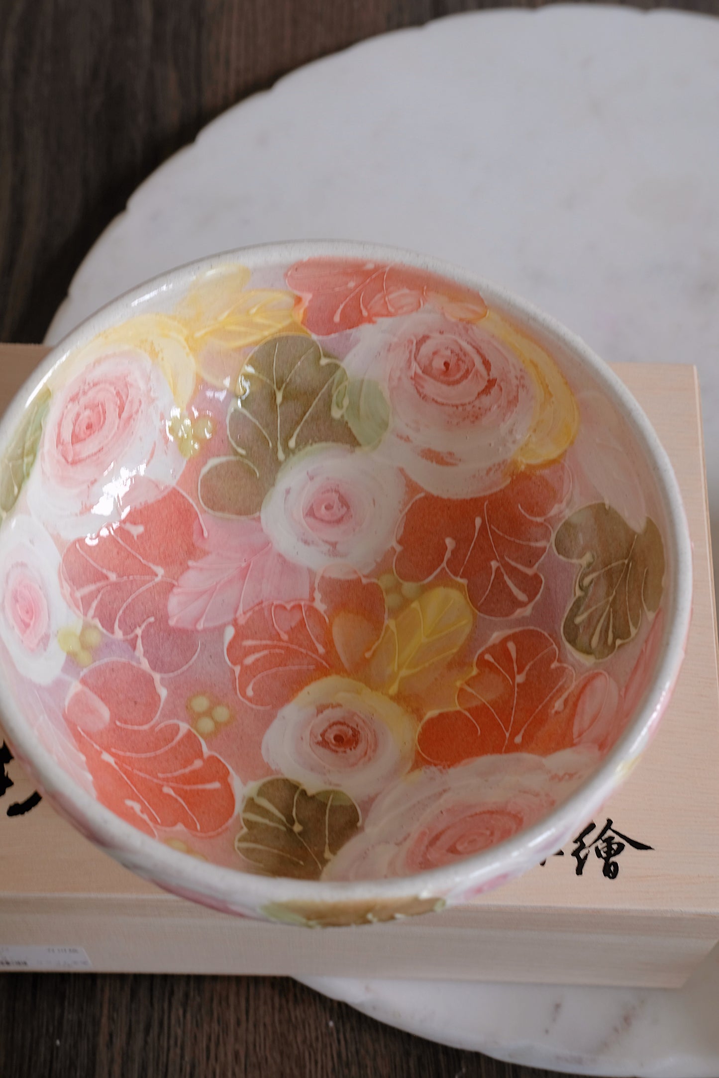 Yuzuriha Handmade Big Bowl in Pink Rose