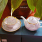Arita Golden Purple Peony Pots