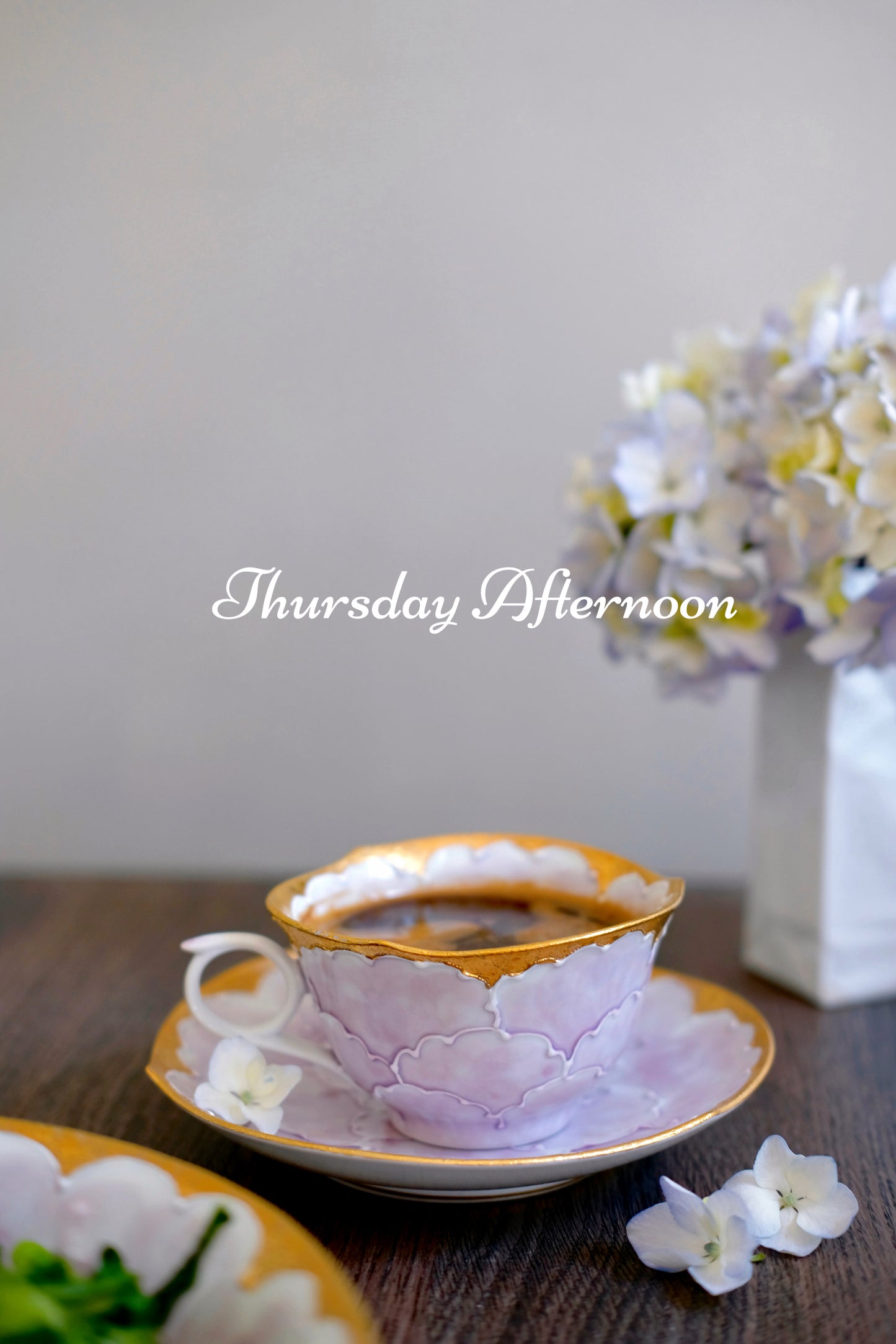 Arita Golden Purple Peony Pots