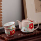 Arita Ware Hand-painted Pink Camellia Tea Set