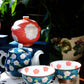 Arita Ware Hand Made Blue Bunny Tea Pot Set