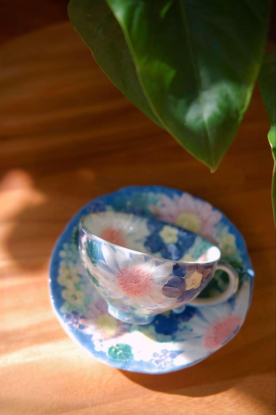 Yuzuriha Flower Coffee Cup Set