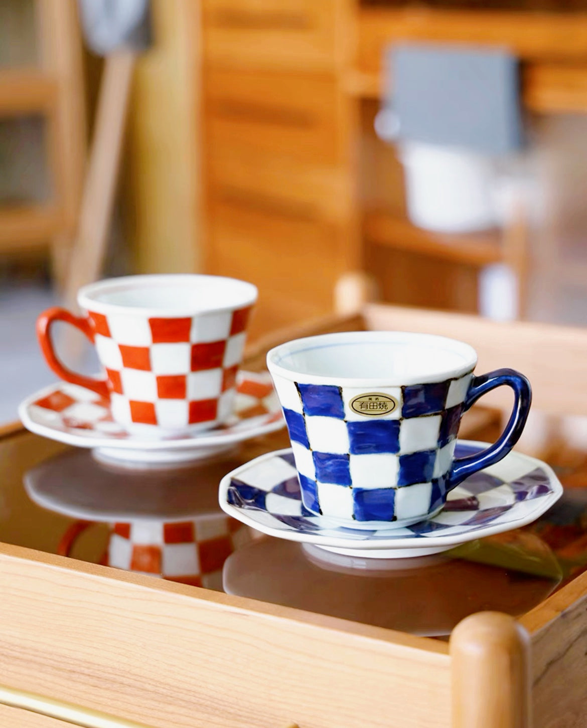 Arita ware Checkerboard Coffee Cup(Gift Box)