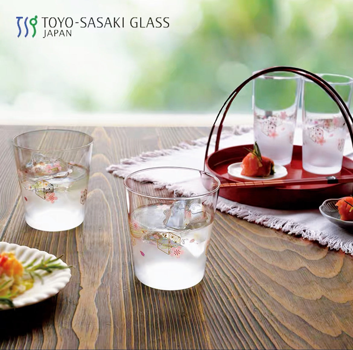 Toyo-Sasaki Wa-gokoro Sakura Glasses in Pairs(Gift Box)