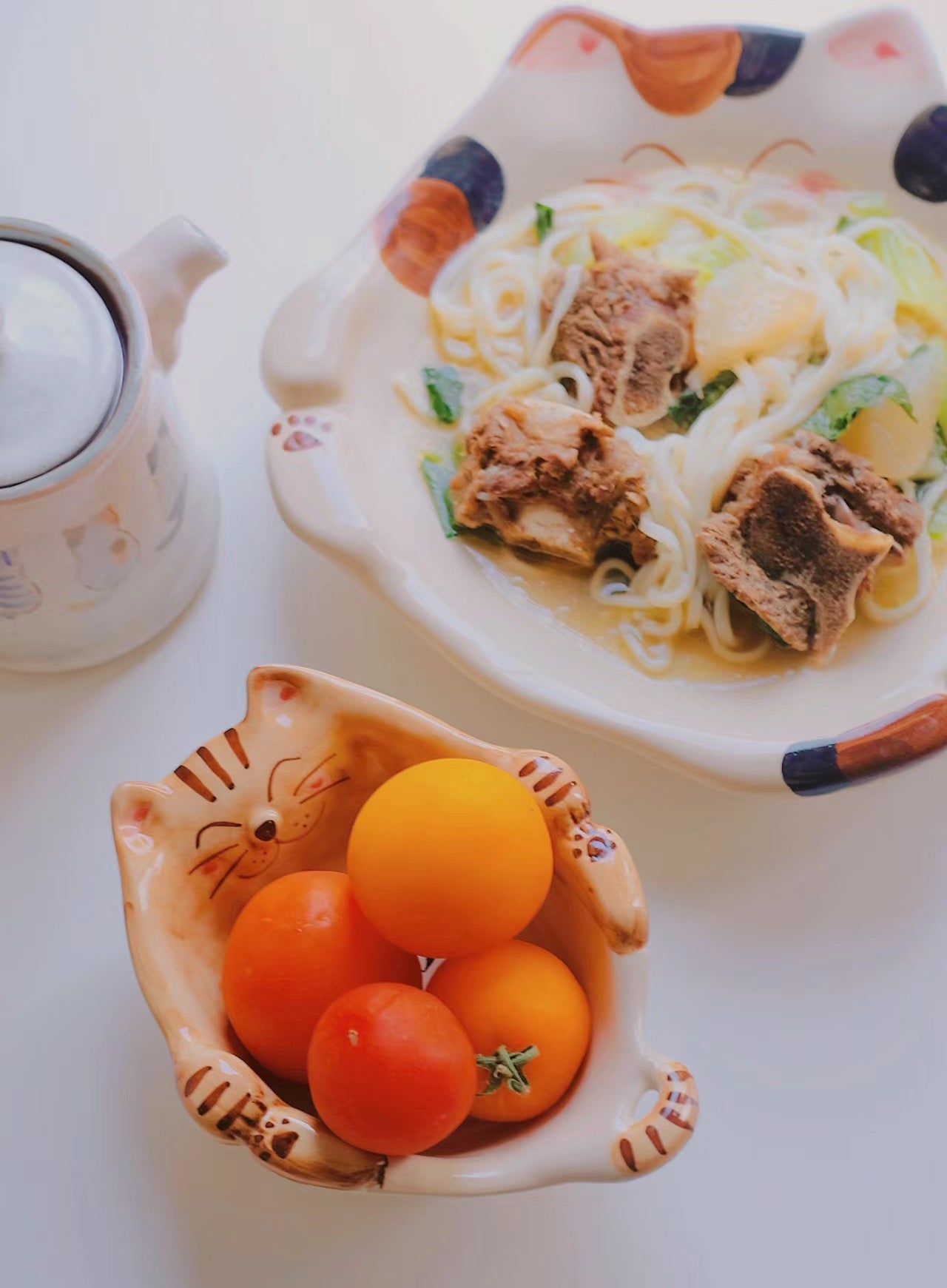 Hasami Ware Handcraft Cat Bowl