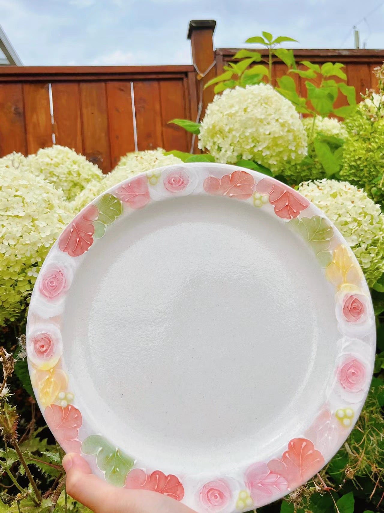 Yuzuriha Flower Scenery Plate