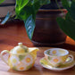 Yuzuriha Flower Coffee Cup Set